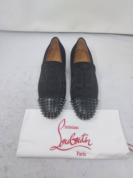 Christian Louboutin MENS Black Spooky Spike Stud Loafer main image 12